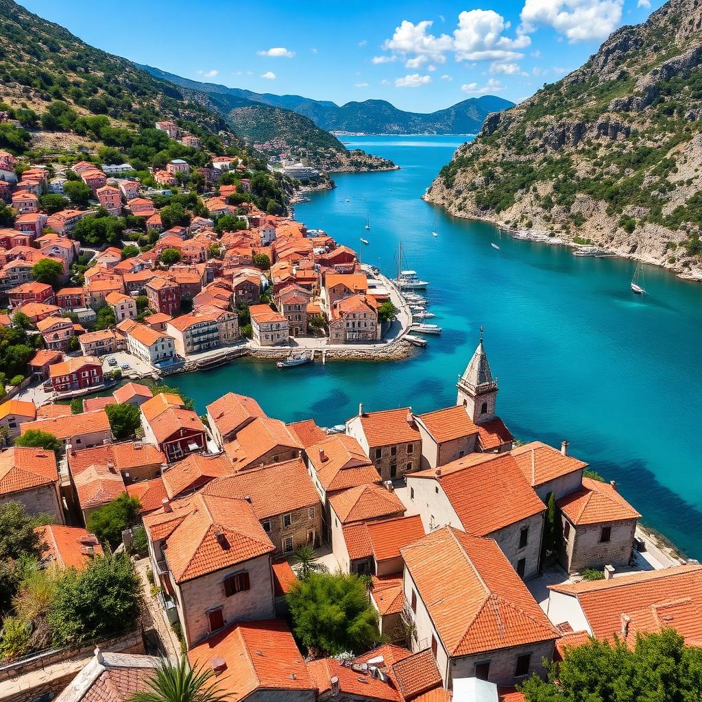 The ancient pirate town of Omiš at the river mouth